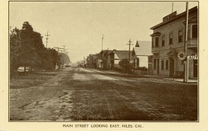 Main Street Looking East, showing Wesley Hotel, Niles section, Fremont, California                 